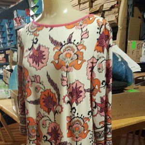 Chico's pink floral dress